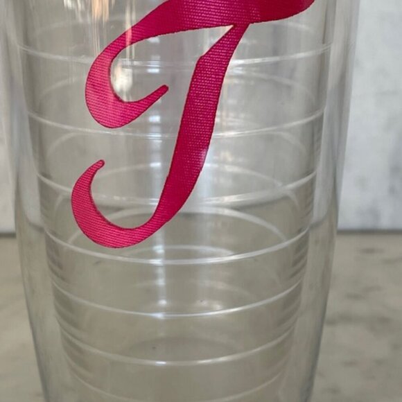 TERVIS T Pink Monogram Insulated Tumbler 16 ounce - Picture 3 of 11